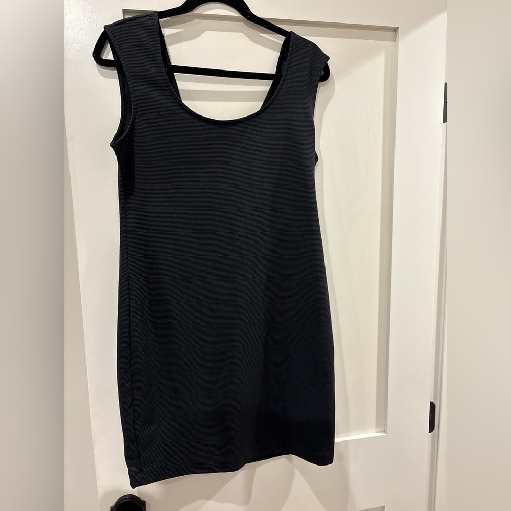 BCBGeneration Classic Black Scoop Neck Women's Dress